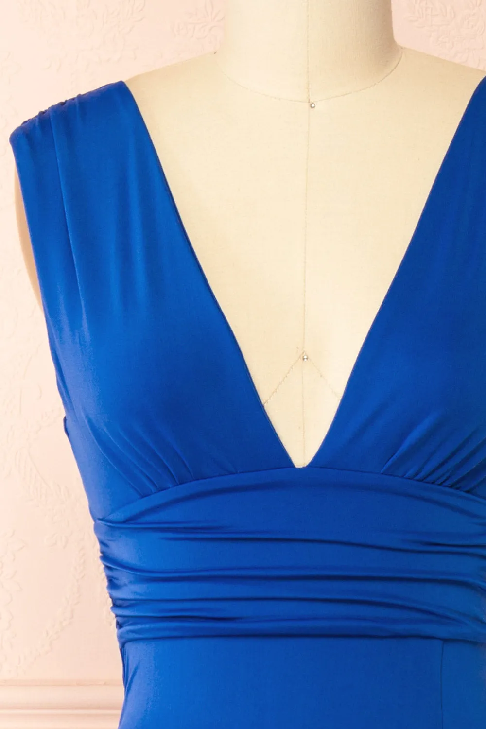 Alba Blue | Maxi Dress w/ Deep V-Neckline
