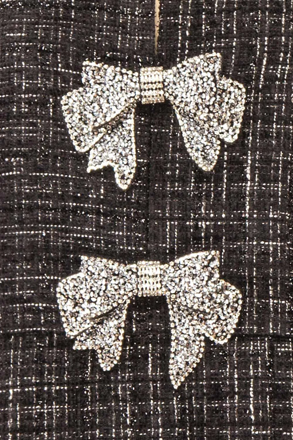 Alizeh | Sparkly Tweed Dress w/ Cristal Bows
