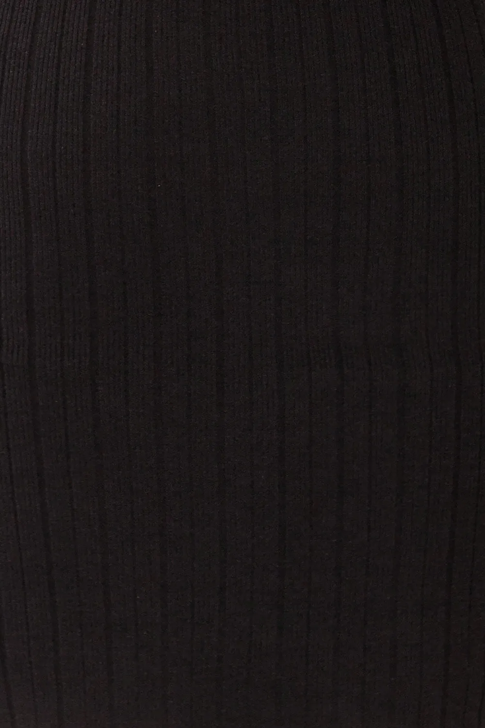 Antibes Black | Short Ribbed Knit Dress