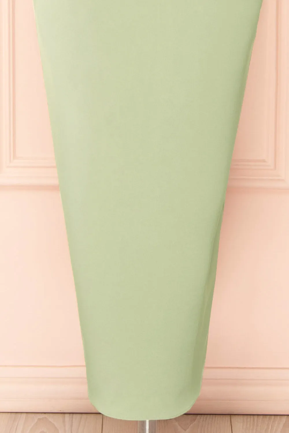 Arannia Mint Fitted Midi Dress with Laced Back