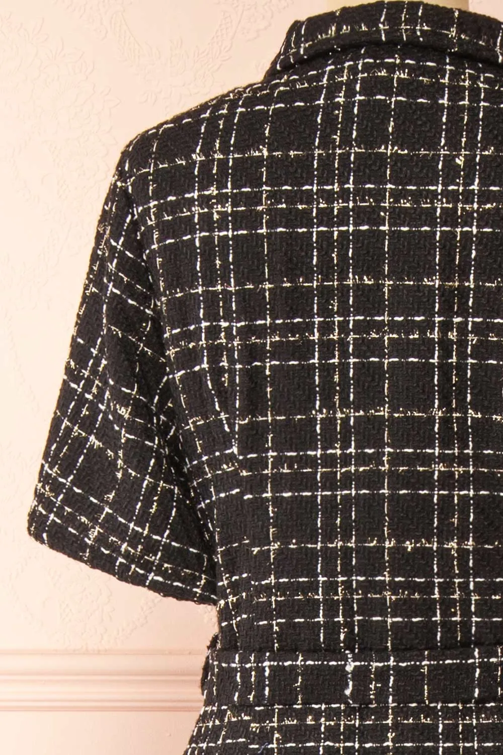 Aurella | Long Black Tweed Dress