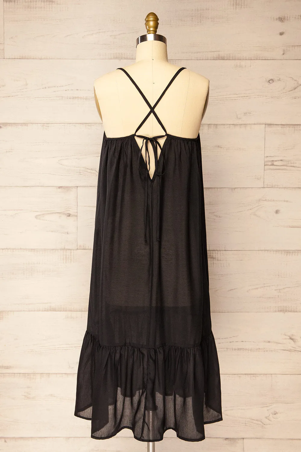 Berkana Black | Midi Beach Dress