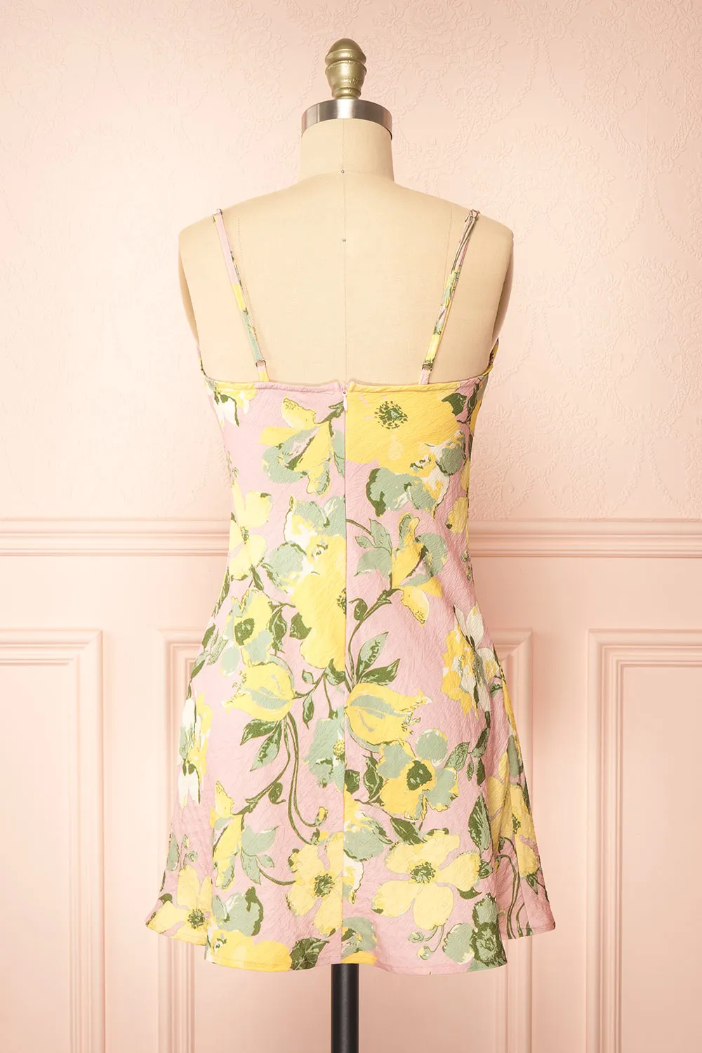 Bestie | Short Pink Floral Dress