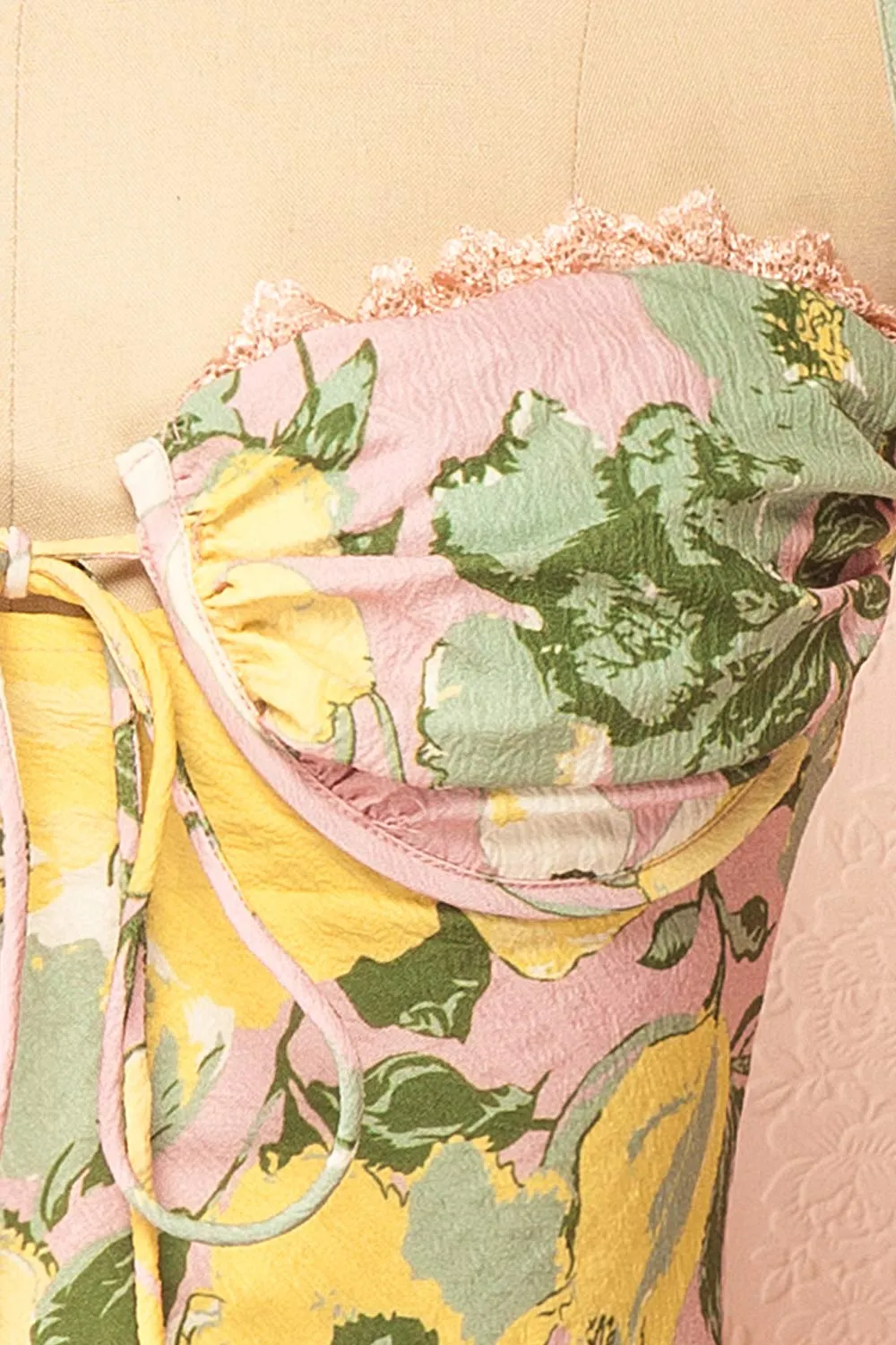 Bestie | Short Pink Floral Dress