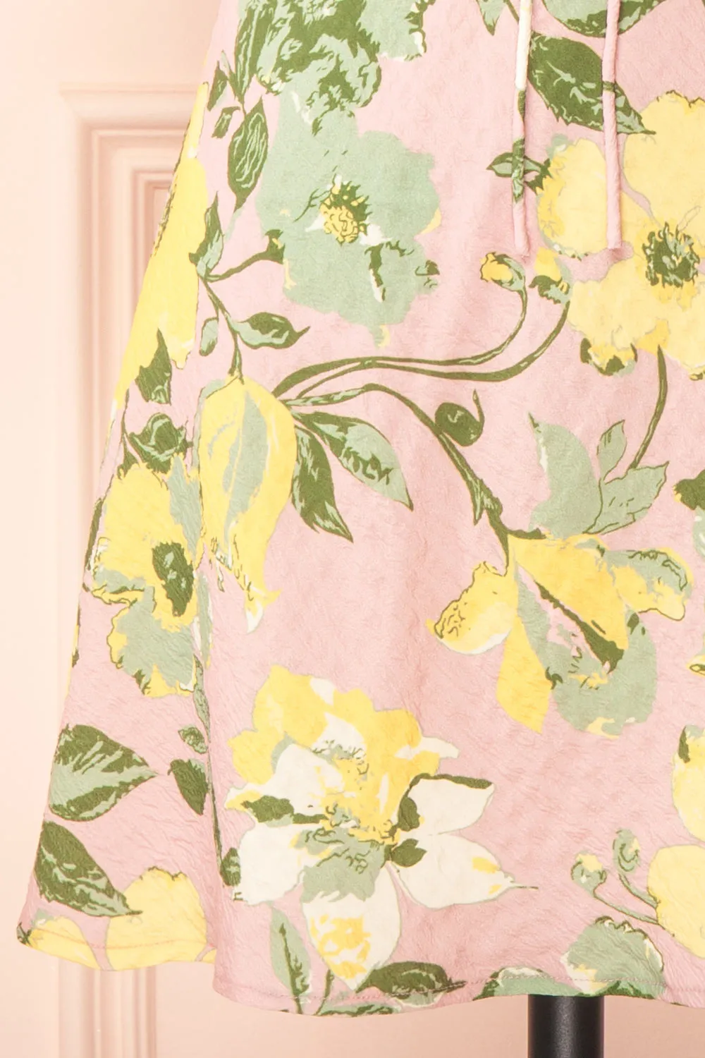 Bestie | Short Pink Floral Dress