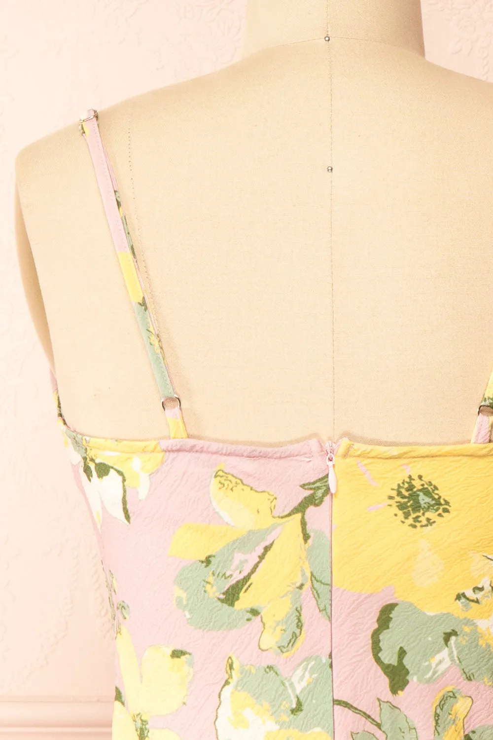 Bestie | Short Pink Floral Dress