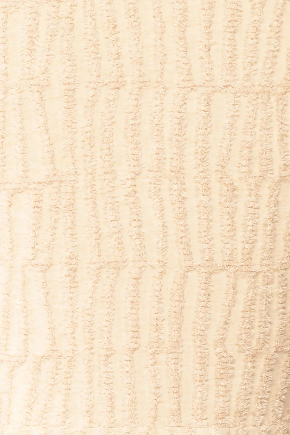 Caramette | Short Fuzzy Textured Beige Dress