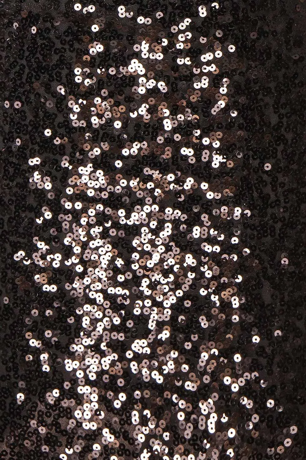 Ceferina | Short Black Sequin Dress w/ Low-Draped Back