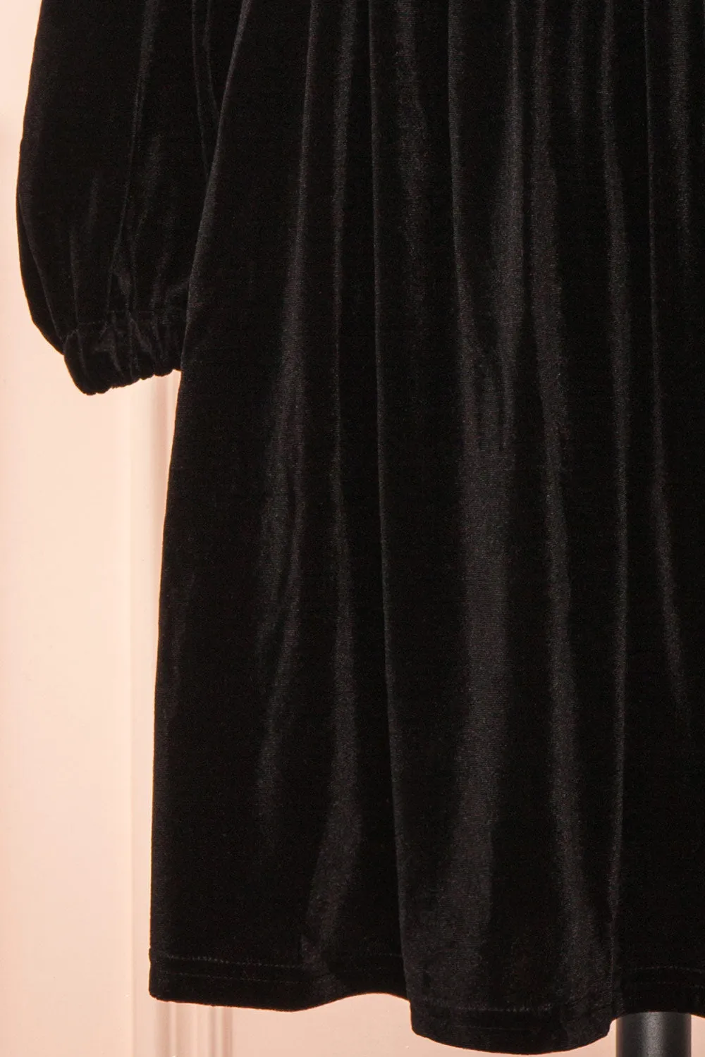 Dazzlina | Black Velvet Dress w/ Bows