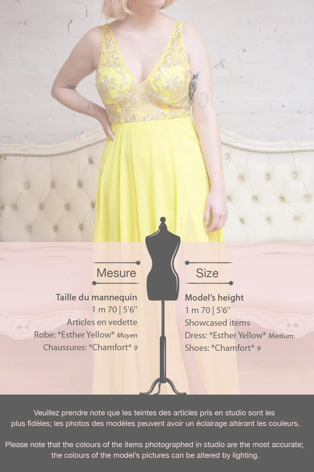 Esther Yellow | Maxi Prom Dress with Slit