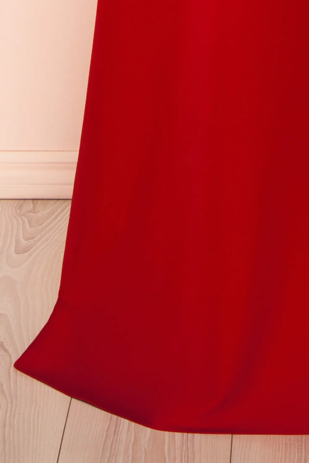 Izabella Red | A-line Maxi Dress w/ Open Back