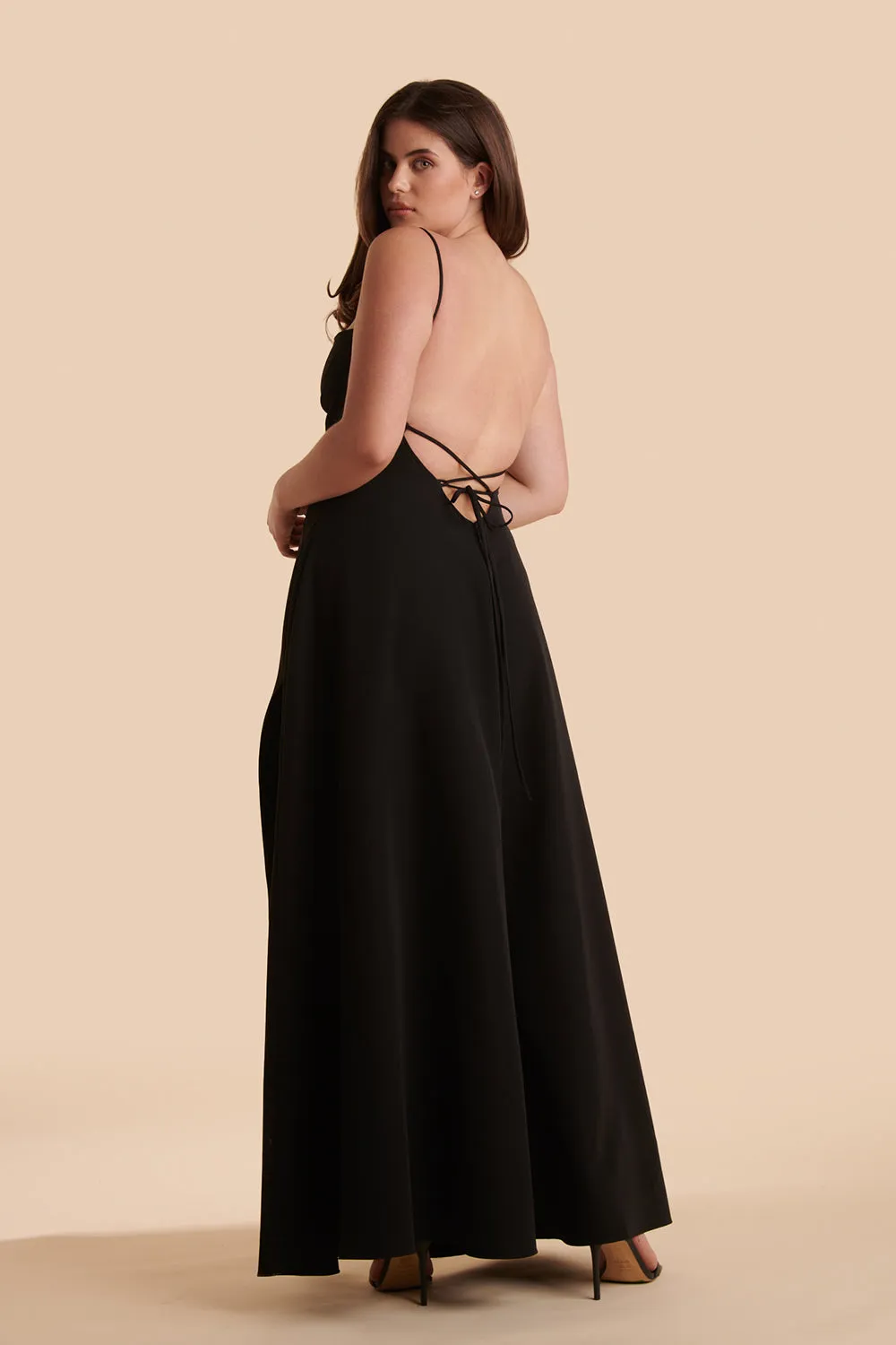 Izabella Red | A-line Maxi Dress w/ Open Back
