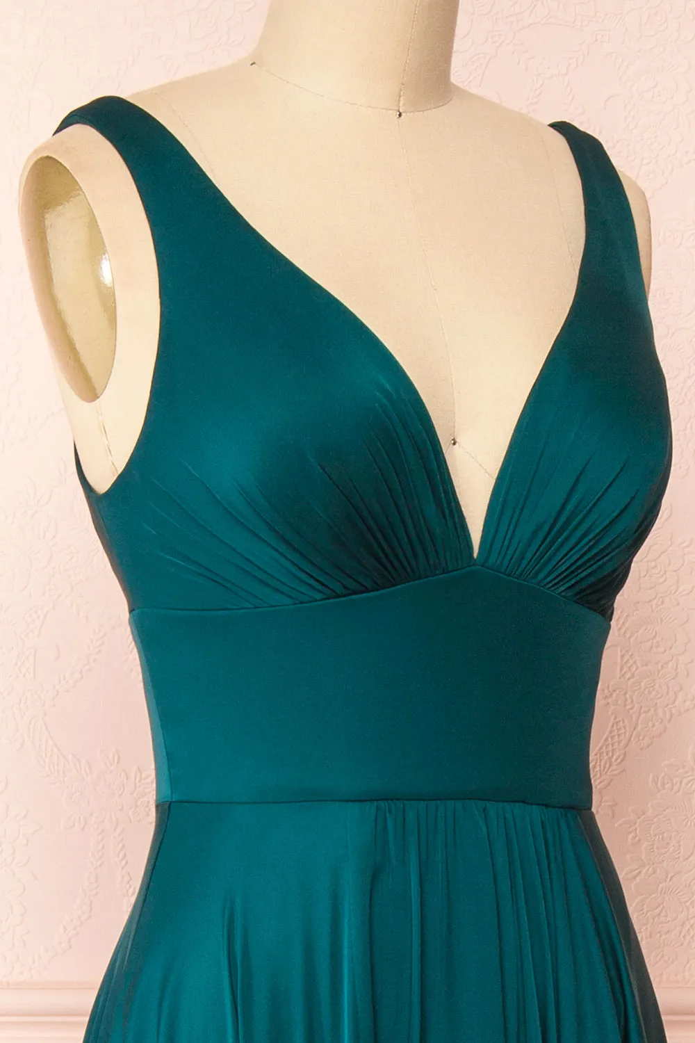 Johanie Emerald | Satin Maxi Dress