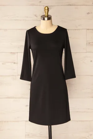 Juba Black | Short Dress w/ 3/4 Sleeves
