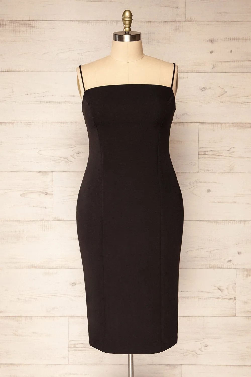Kavala Black | Fitted Midi Dress