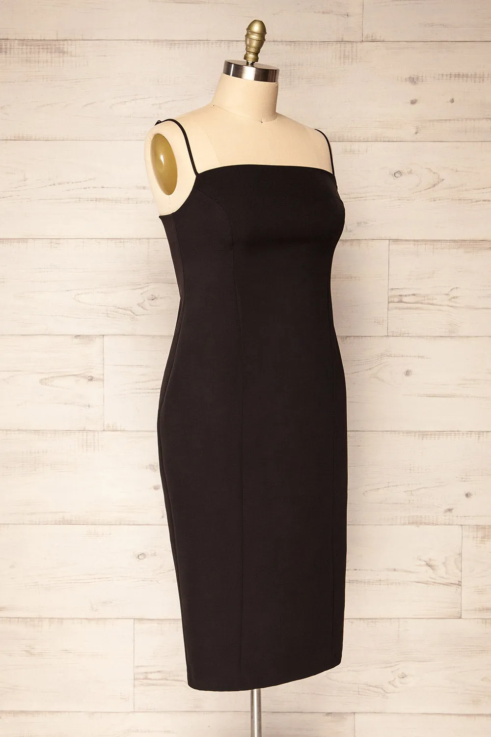 Kavala Black | Fitted Midi Dress