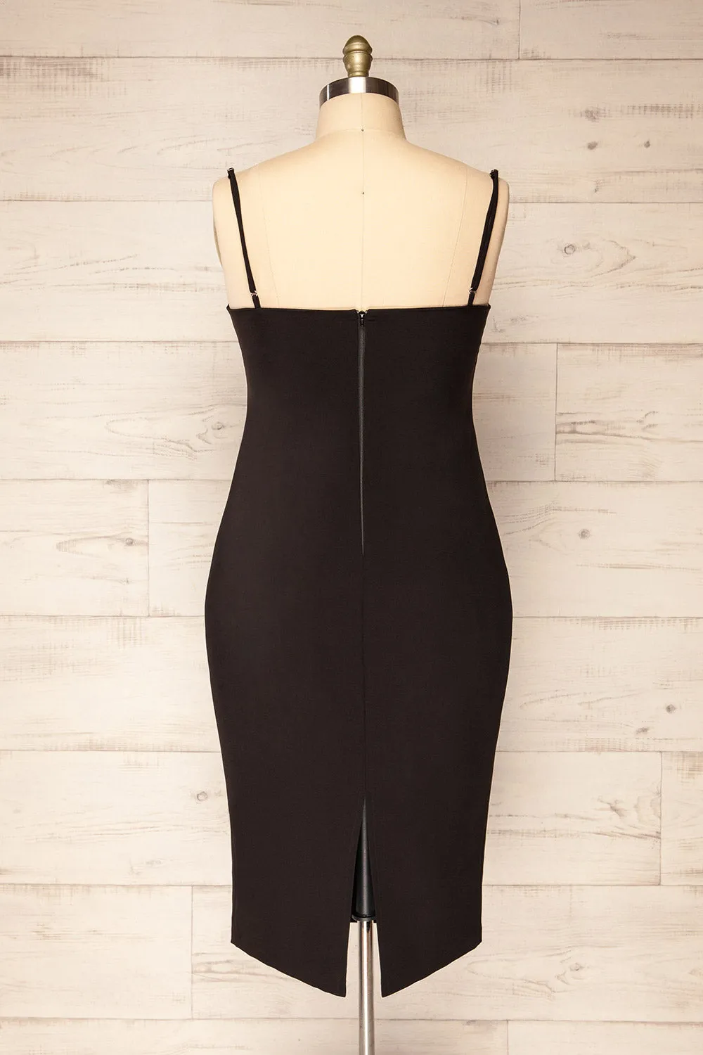 Kavala Black | Fitted Midi Dress
