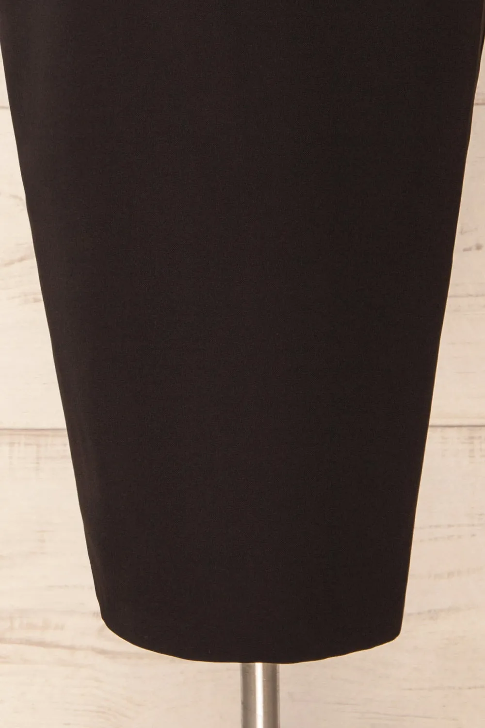 Komia Black | Fitted Midi Dress w/ Cut-Outs
