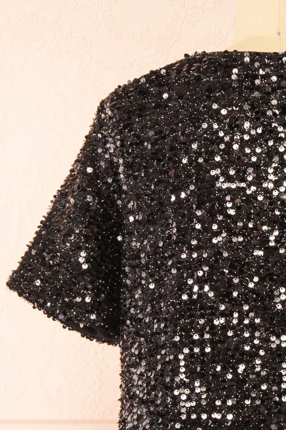Kyomi Black |Short Sequin Dress