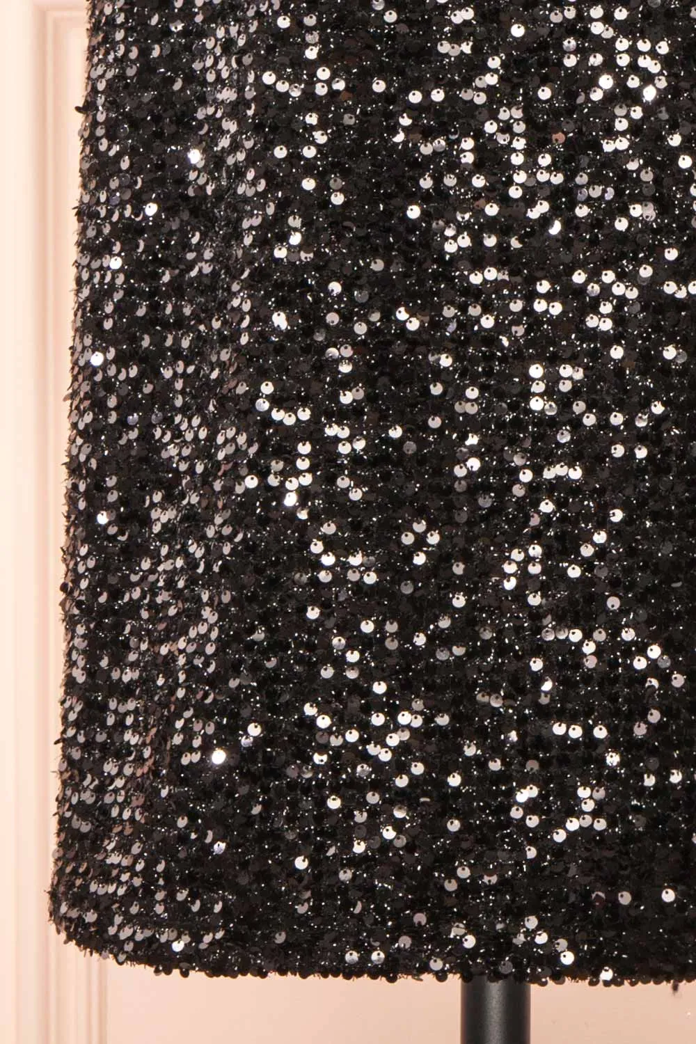 Kyomi Black |Short Sequin Dress
