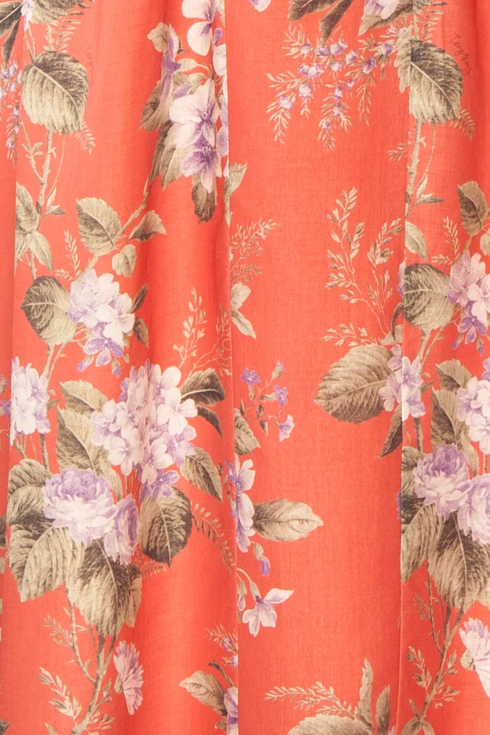 Lorelai | Long Orange Floral Dress