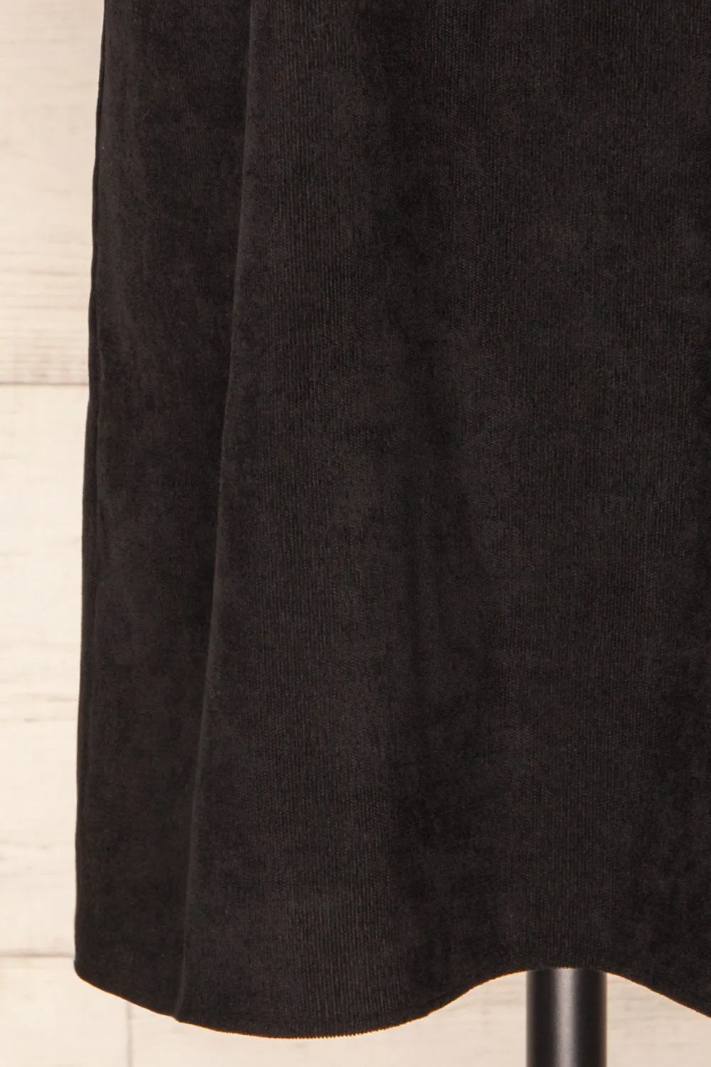 Marlo | Short Black Corduroy Dress