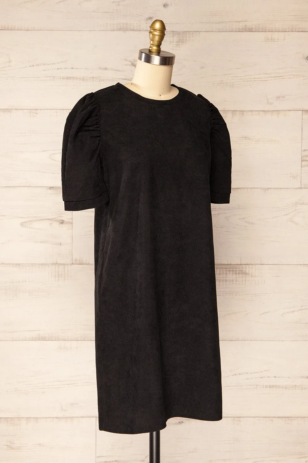 Marlo | Short Black Corduroy Dress