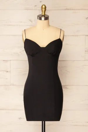 Mystik | Fitted Short Black Dress