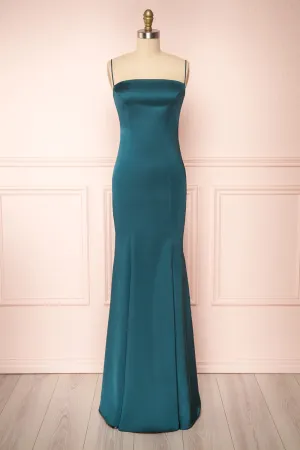 Naomie Emerald | Silky Mermaid Gown