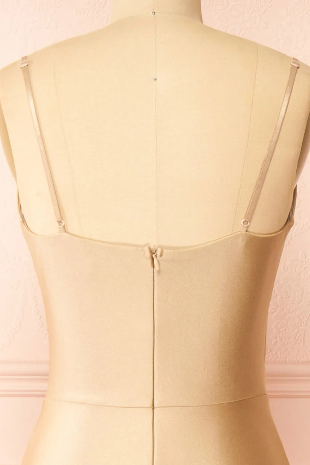 Nyra Champagne | Mermaid Dress w/ Wrapped Bodice