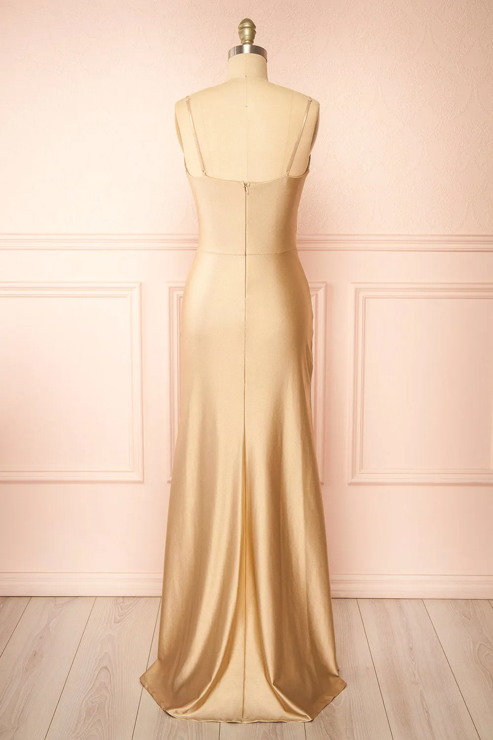 Nyra Champagne | Mermaid Dress w/ Wrapped Bodice