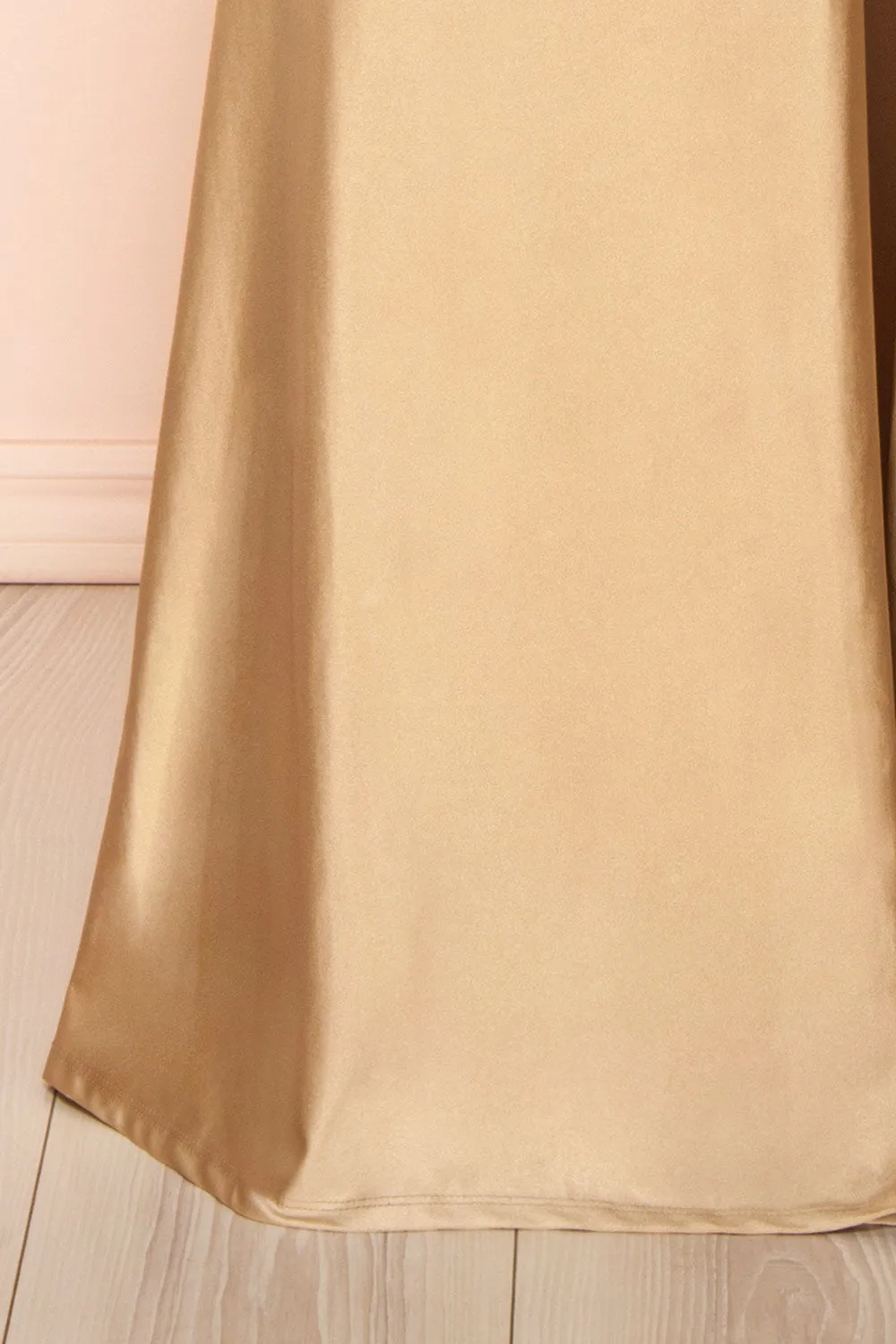 Nyra Champagne | Mermaid Dress w/ Wrapped Bodice