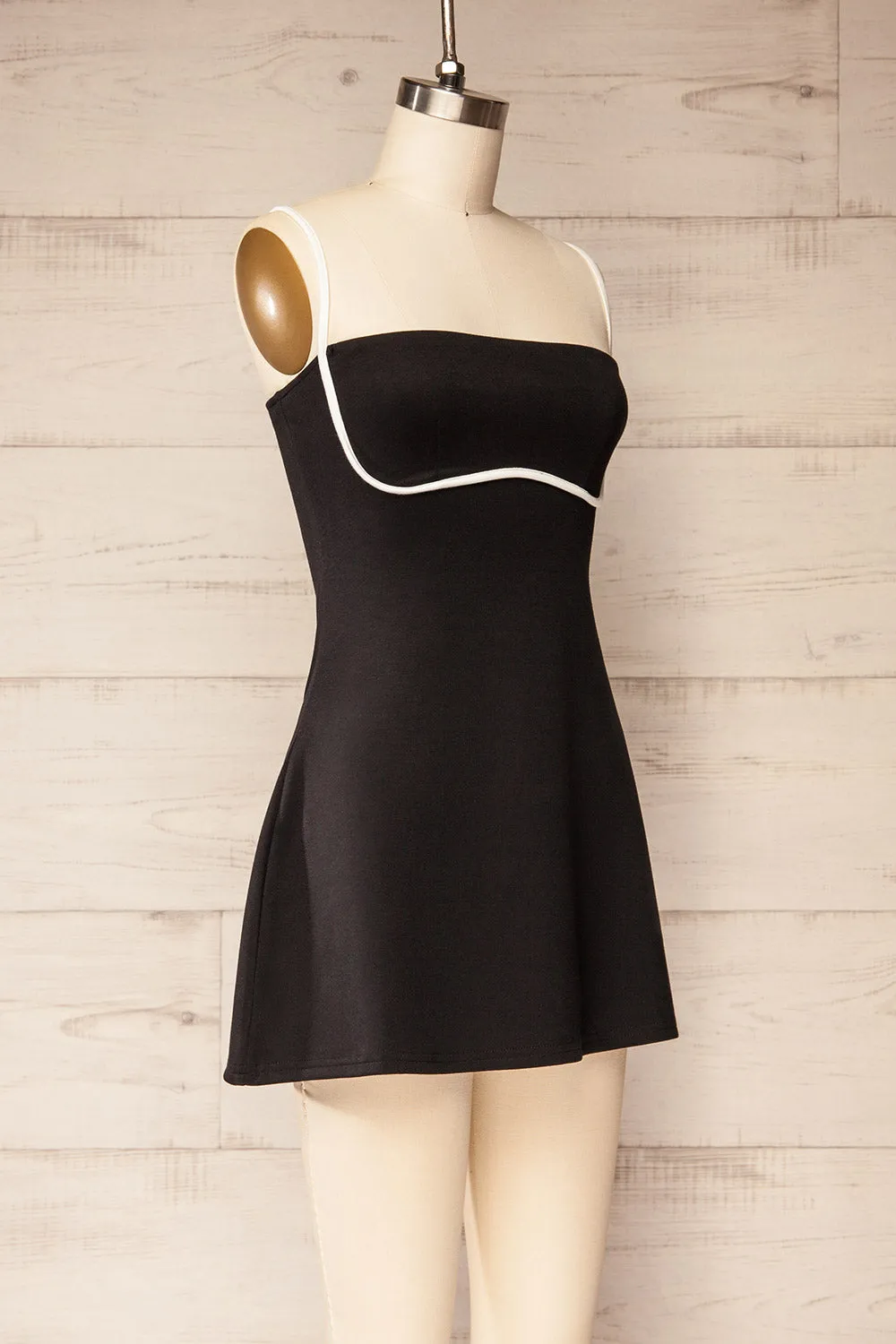 Pisang | Black Mini Dress with Built in Shorts