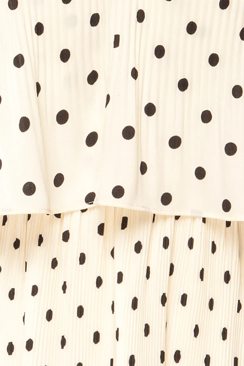 Polperro | Short Pleated Polka Dot Dress
