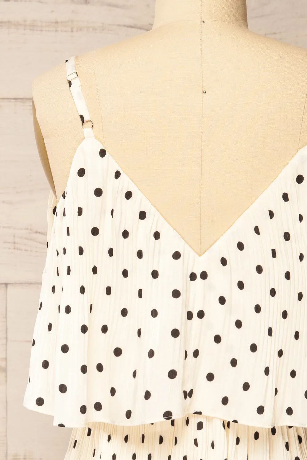 Polperro | Short Pleated Polka Dot Dress