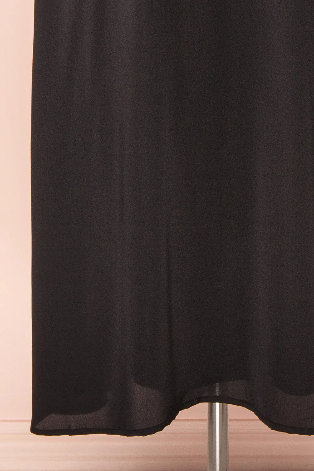 Reneane Black | Long Sleeve Midi A-Line Dress