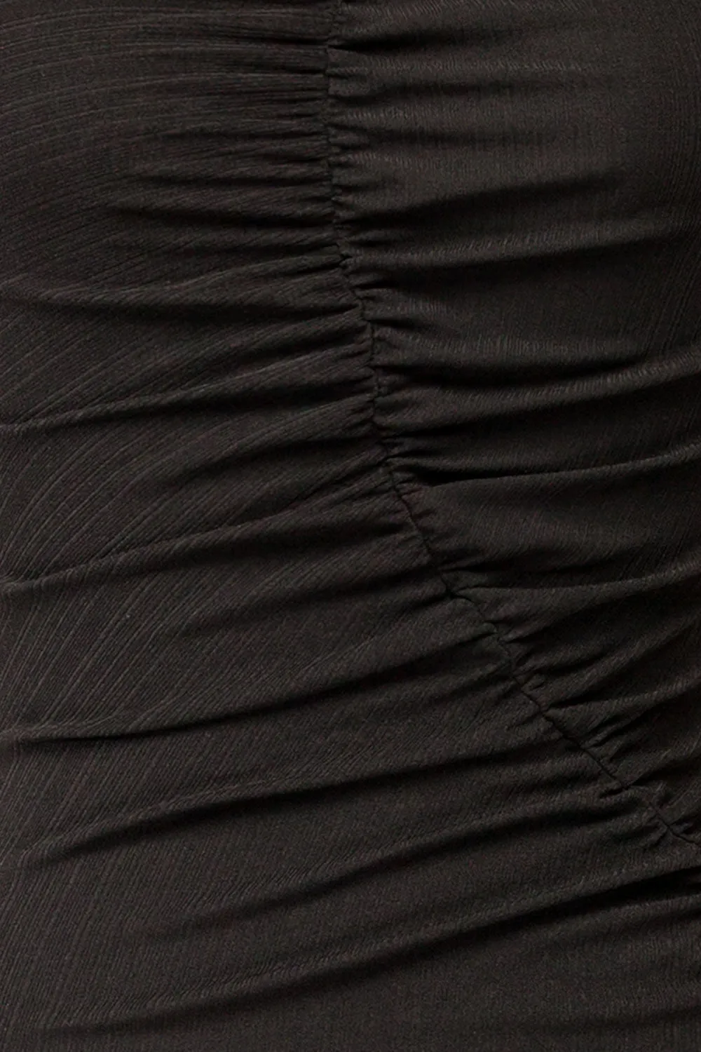 Reynosa | Asymmetrical Black Midi Dress