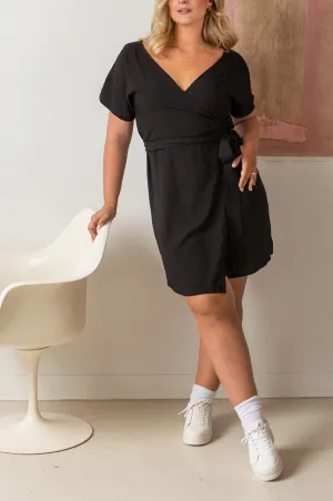 Rosie Black | Short Sleeve Black Dress