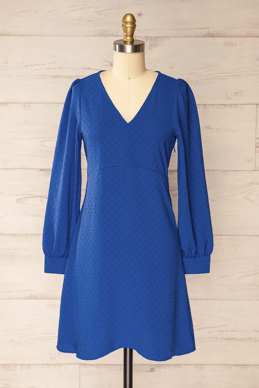 Rotherham Blue | Short A-line Dress w/ Long Sleeves