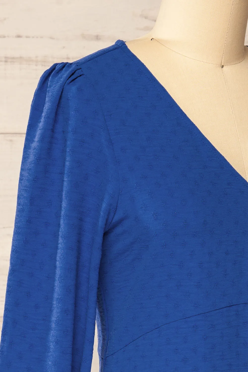 Rotherham Blue | Short A-line Dress w/ Long Sleeves