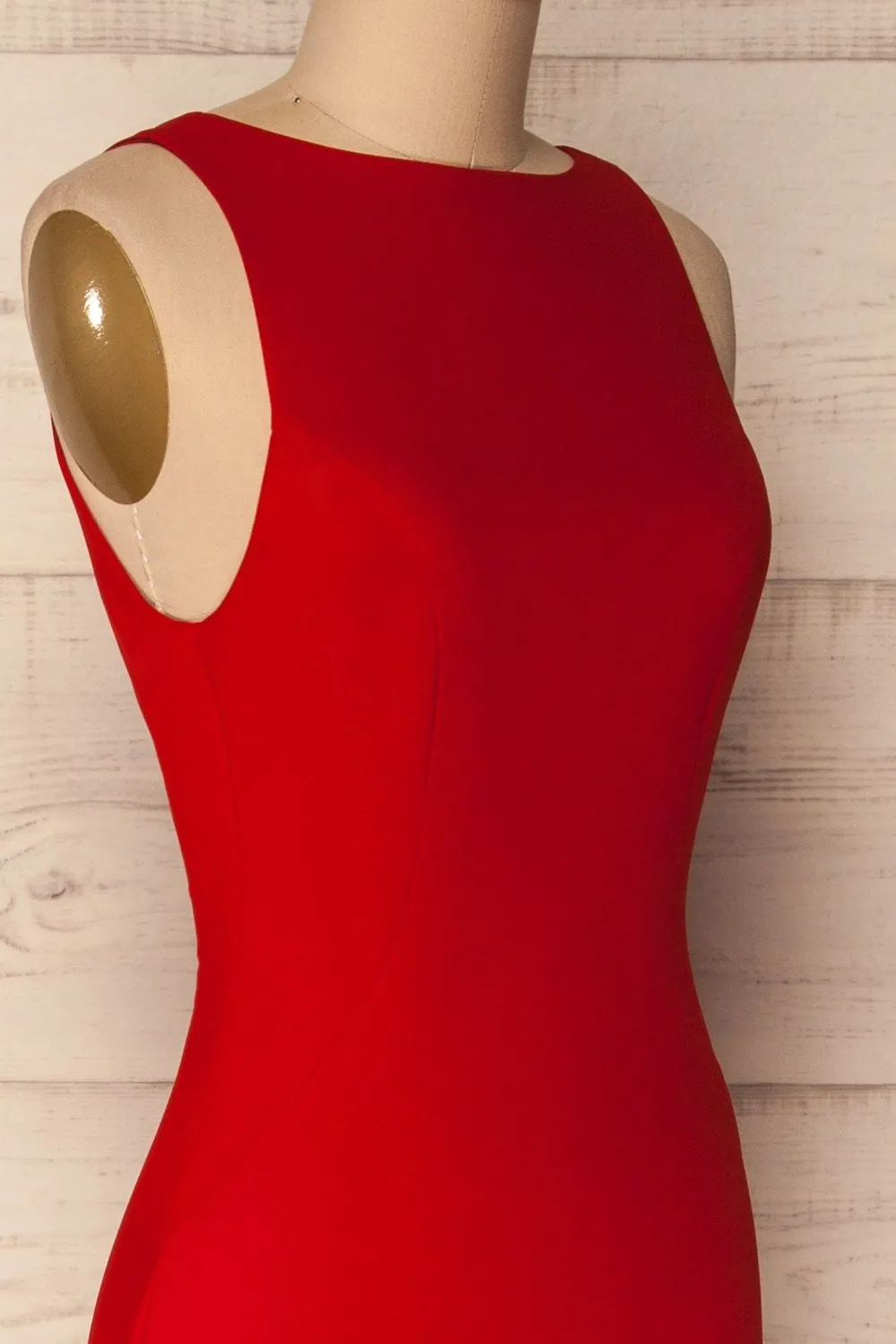 Sanya Red | Backless Mermaid Gown