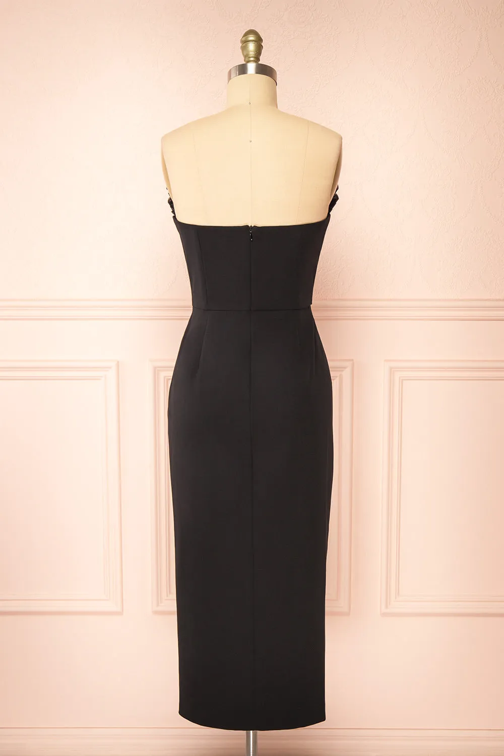 Scarabella | Strapless Black Midi Dress