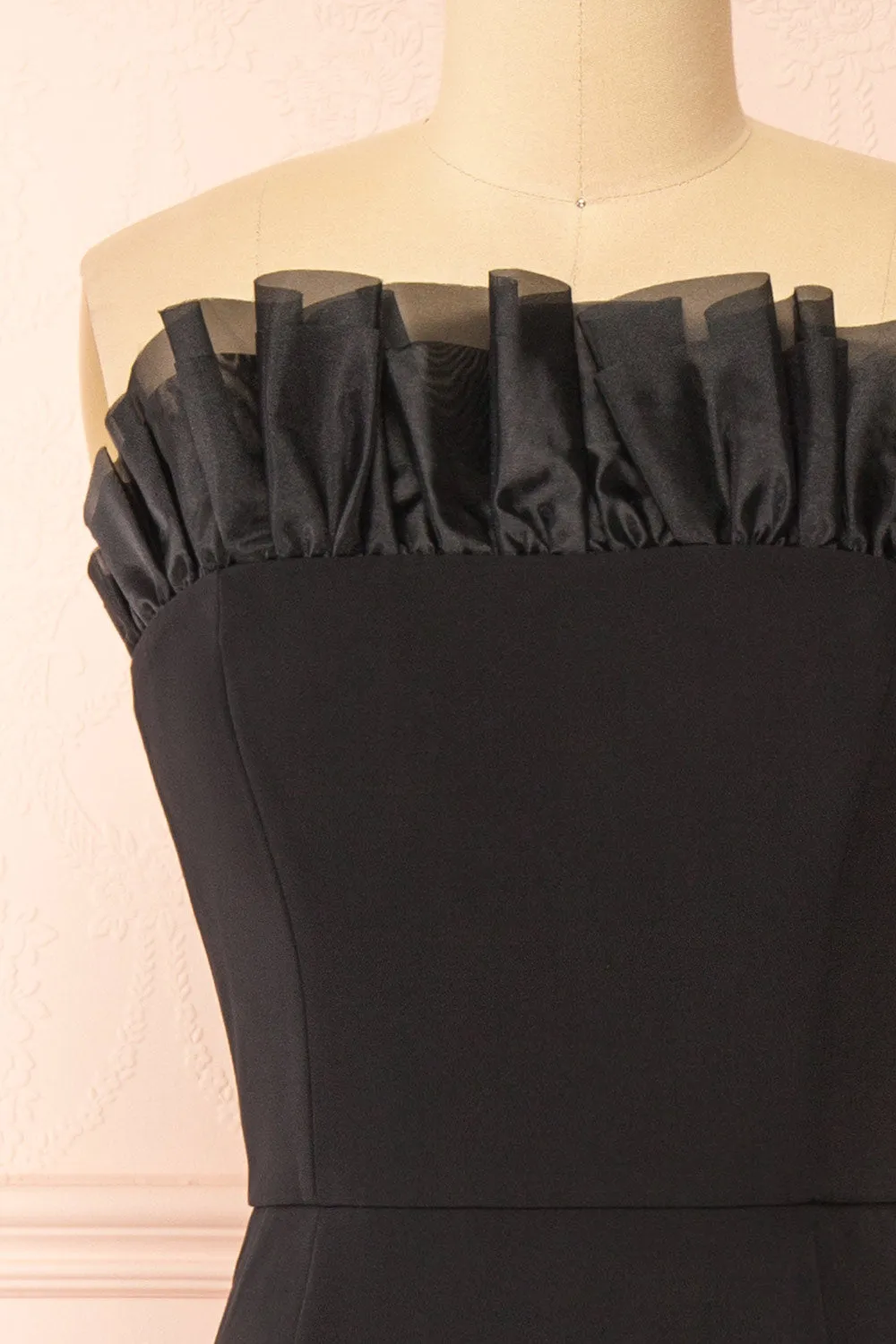 Scarabella | Strapless Black Midi Dress