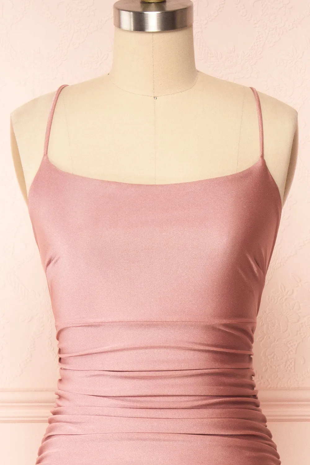 Sonia Blush | Mermaid Maxi Dress w/ Slit
