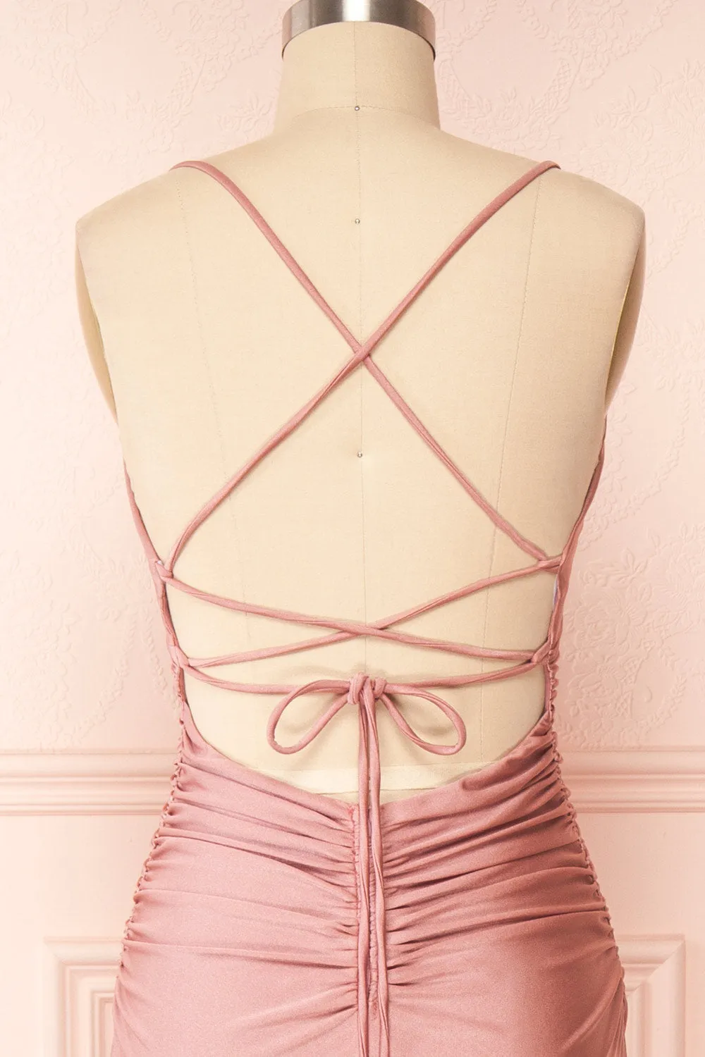 Sonia Blush | Mermaid Maxi Dress w/ Slit