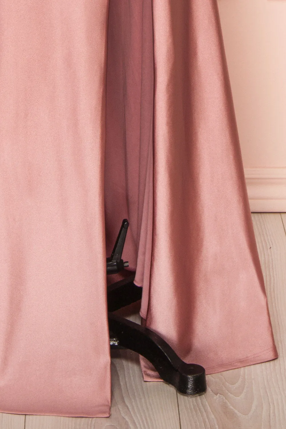 Sonia Blush | Mermaid Maxi Dress w/ Slit