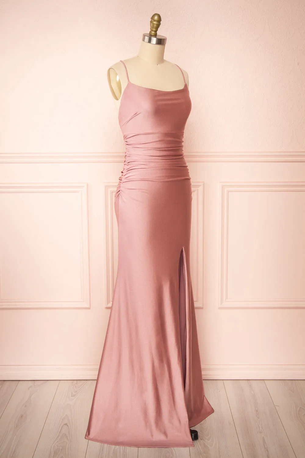 Sonia Blush | Mermaid Maxi Dress w/ Slit