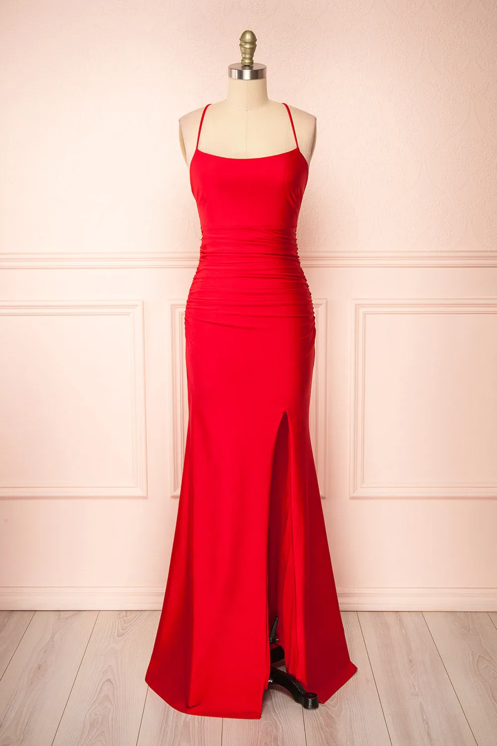 Sonia Red | Mermaid Maxi Dress w/ Slit