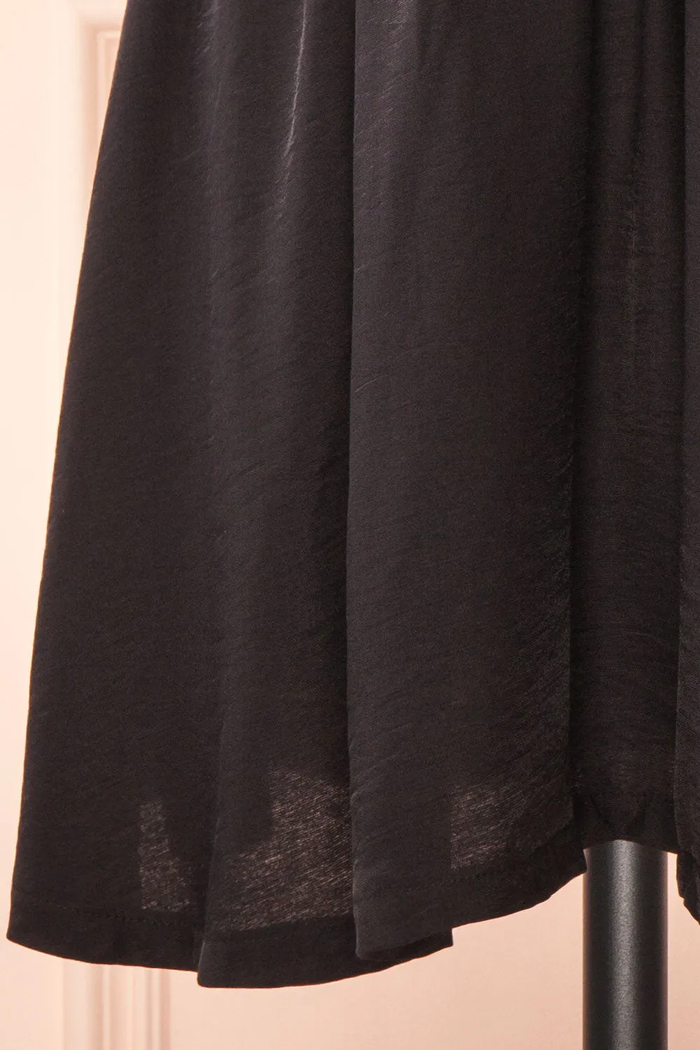 Tillie | Short Black Plunging Neckline Dress
