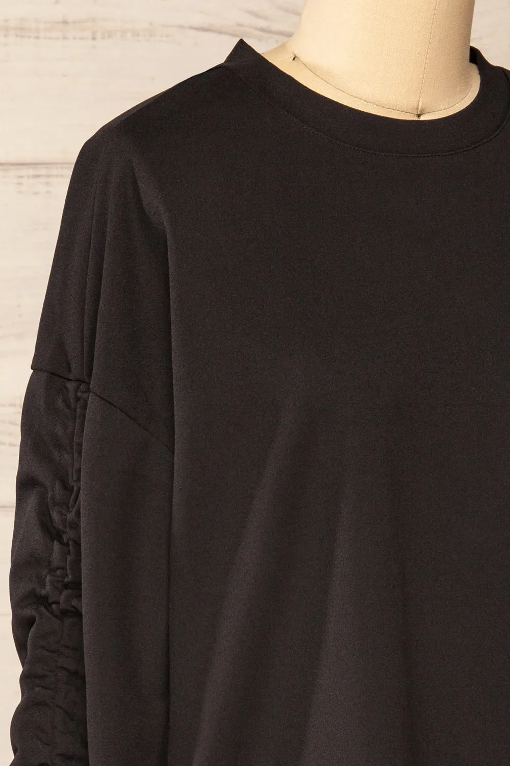 Torrejon | Short Dress w/ Ruched Sleeves
